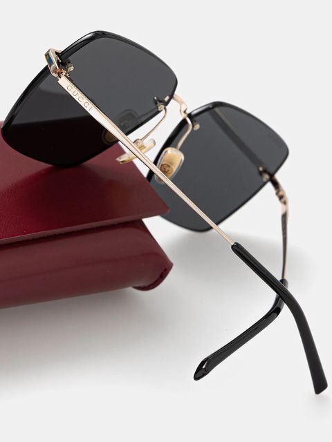 Gucci okulary przeciwsłoneczne damskie kolor złoty GG1955SA