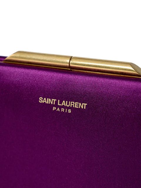Saint Laurent leather clutch bag - Purple