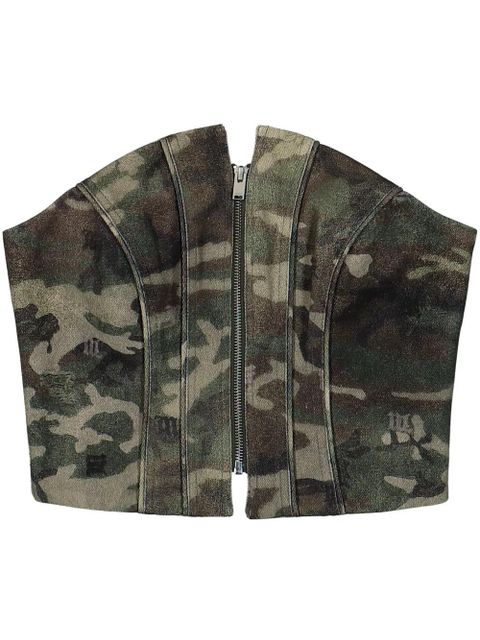 MISBHV Camo Corset top - Green - zdjęcie produktu nr 1