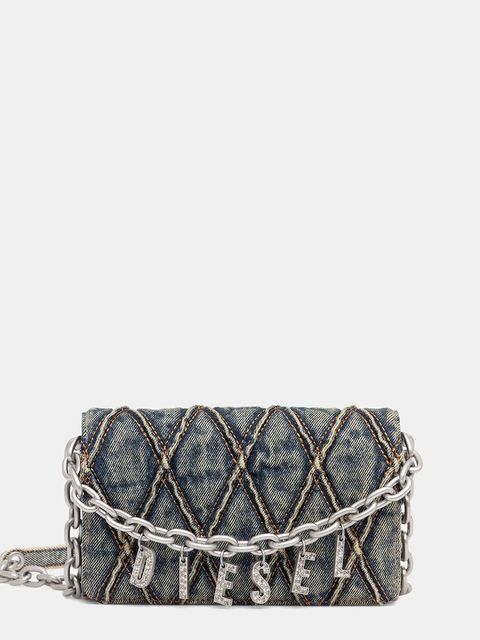 Diesel portfel CHARM-D CHARM-D damski kolor niebieski X10281.P5570