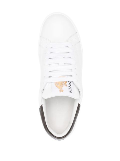 Lanvin logo-patch leather sneakers - White