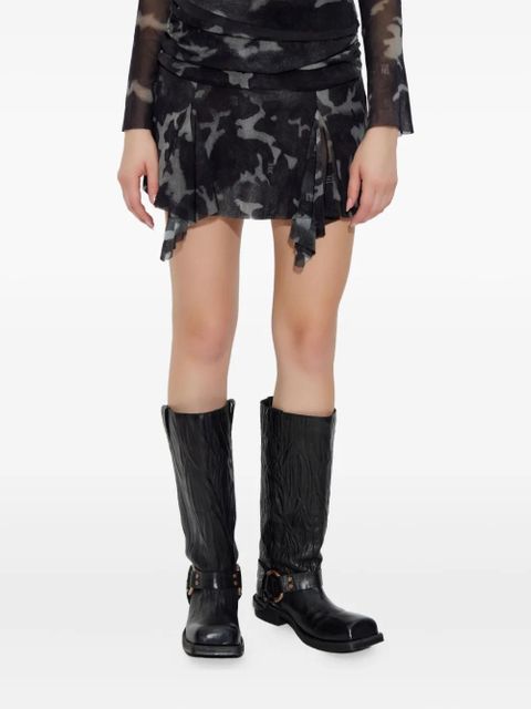 MISBHV ruched tiered skirt - Grey