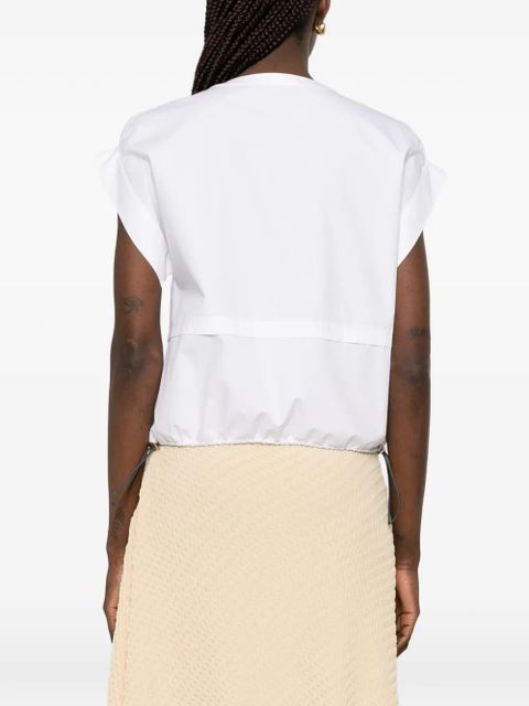FENDI drawstring-hem blouse - White