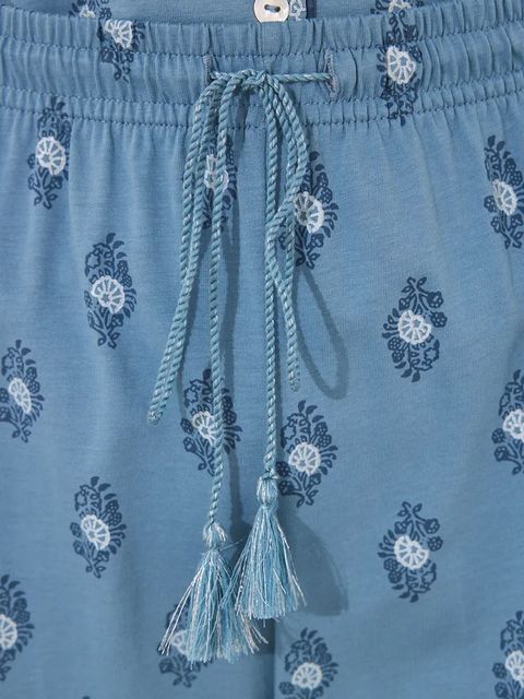 women'secret piżama damska kolor niebieski bawełniana 3592389