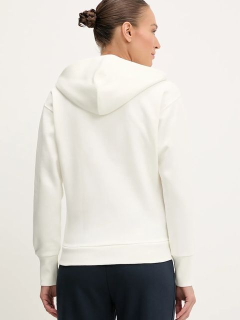 adidas bluza All SZN damska kolor beżowy z kapturem gładka JD4689