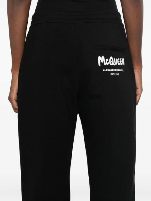 Alexander McQueen logo-print track pants - Black