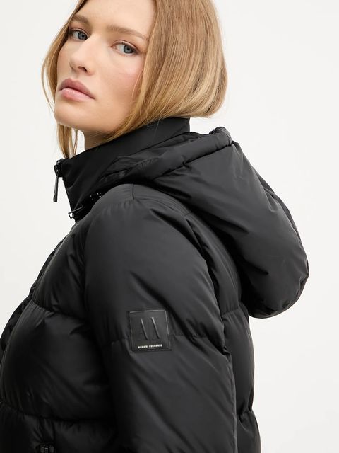 Armani Exchange kurtka puchowa kolor czarny przejściowa XW000228 AF12286