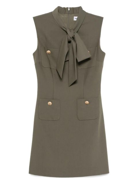 Self-Portrait twill mini dress - Green - zdjęcie produktu nr 1