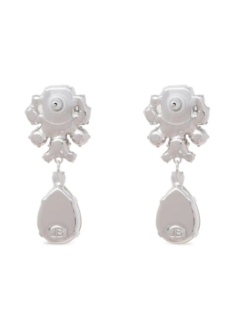 Jennifer Behr crystal-embellished drop earrings - Silver