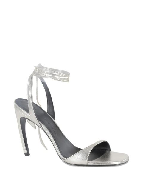 The Attico Ora leather sandals - Silver - zdjęcie produktu nr 2