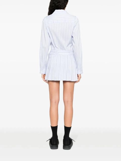 AMBUSH striped cotton-blend shirtdress - Blue