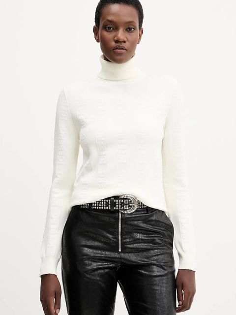 Iceberg półka kuchenna damski kolor beżowy lekki z golfem A003 9029 - zdjęcie produktu nr 1