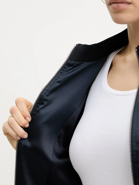 Silvian Heach kurtka bomber AGUS kolor granatowy przejściowa oversize GPA25169GB