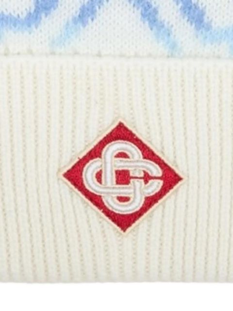 Casablanca Space monogram beanie hat - Neutrals - zdjęcie produktu nr 2