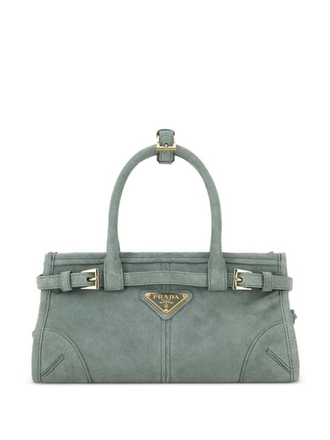 Prada mini Bonnie suede tote bag - Green - zdjęcie produktu nr 1