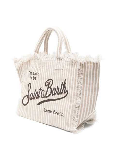 MC2 Saint Barth Vanity striped fringed tote bag - Neutrals - zdjęcie produktu nr 2