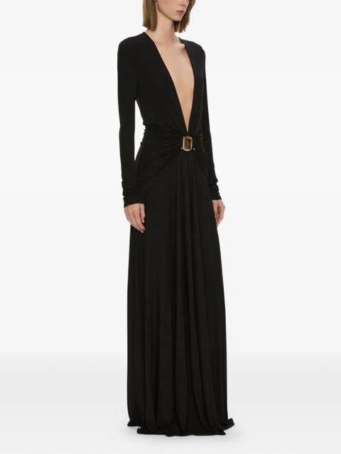 Christopher Esber Bezel Quartz ruched long-sleeve dress - Black - zdjęcie produktu nr 2