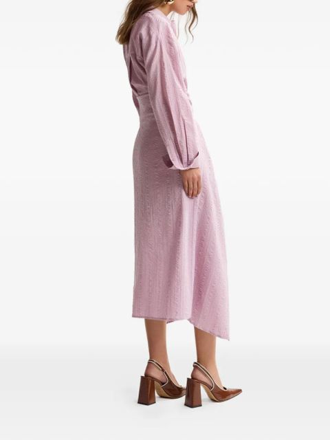 Essentiel Antwerp tie-waist oversized midi dress - Pink