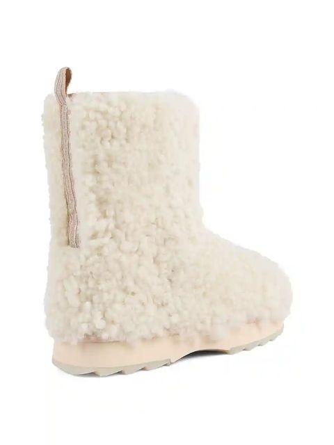 Emu Australia śniegowce wełniane Sharky Lo Teddy kolor beżowy W13200 - zdjęcie produktu nr 2