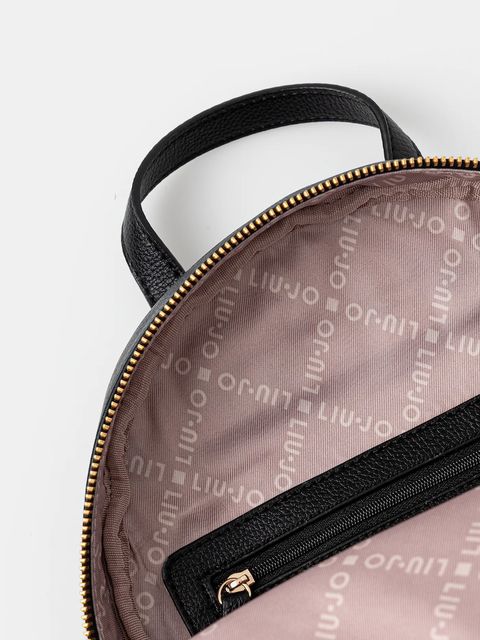 Liu Jo plecak damski kolor czarny mały z aplikacją AF5136.E0058