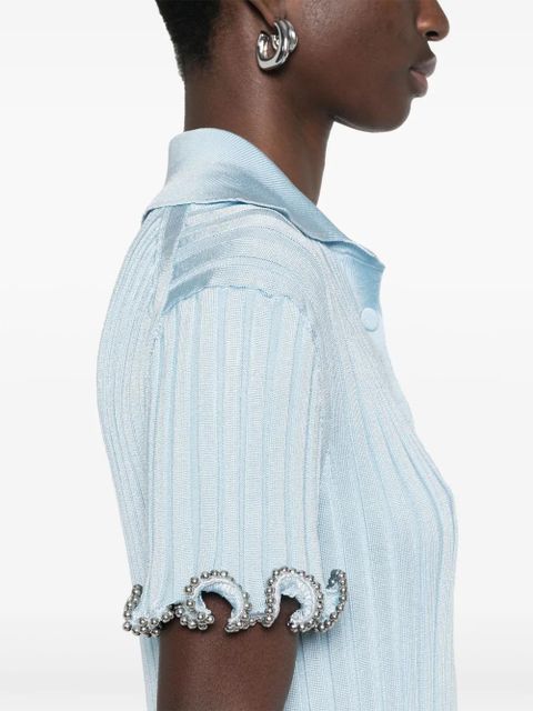 Jil Sander ribbed-knit mini dress - Blue