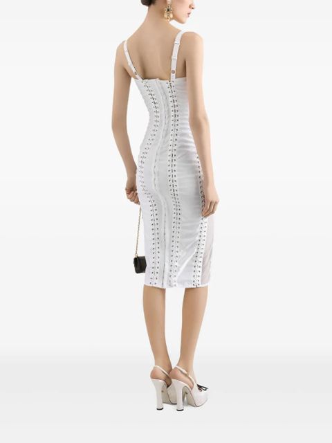 Dolce & Gabbana panelled midi dress - White