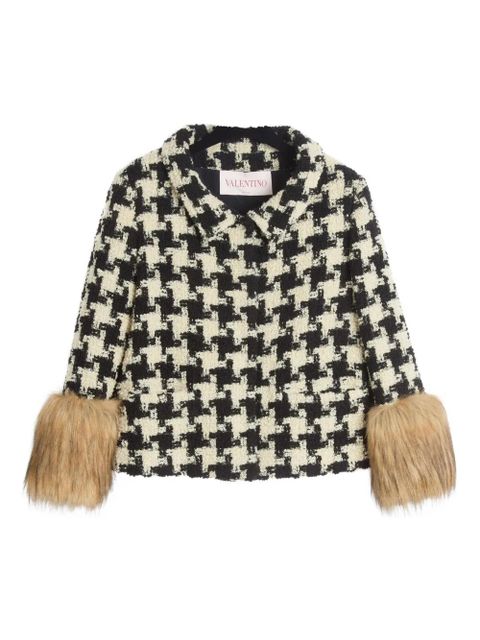 Valentino Garavani houndstooth tweed jacket - Neutrals - zdjęcie produktu nr 1