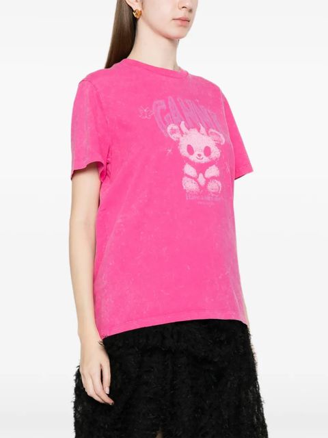 GANNI graphic T-shirt - Pink