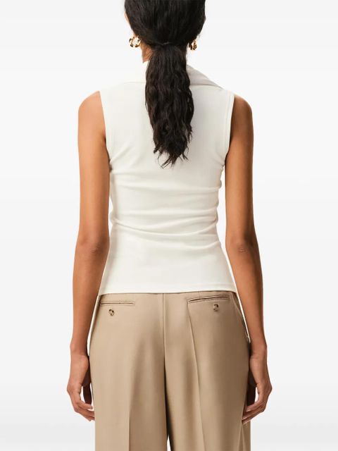 AMI Paris pussy-bow sleeveless top - Neutrals
