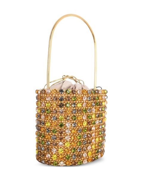 Vanina Nuances crystal-embellished bucket bag - Gold