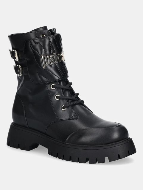 Just Cavalli workery damskie kolor czarny na płaskim obcasie 79RA3S97ZSD64899 - zdjęcie produktu nr 1