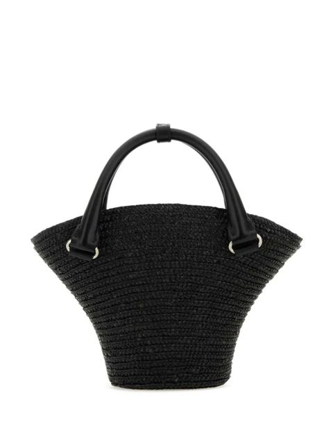 Balenciaga mini braided-raffia tote bag - Black - zdjęcie produktu nr 2