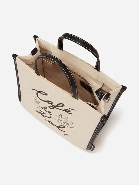 Karl Lagerfeld torebka bawełniana kolor beżowy A2W50028