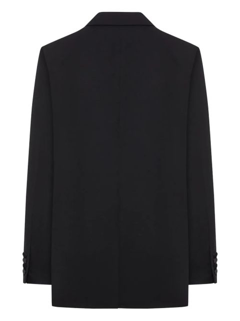 Saint Laurent satin-lapels double-breasted blazer - Black - zdjęcie produktu nr 2