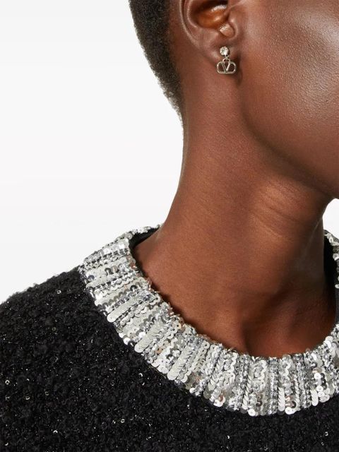 Valentino Garavani VLogo Signature drop earrings - Silver