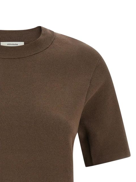 ENTIRE STUDIOS mercerized crew neck T-shirt - Brown