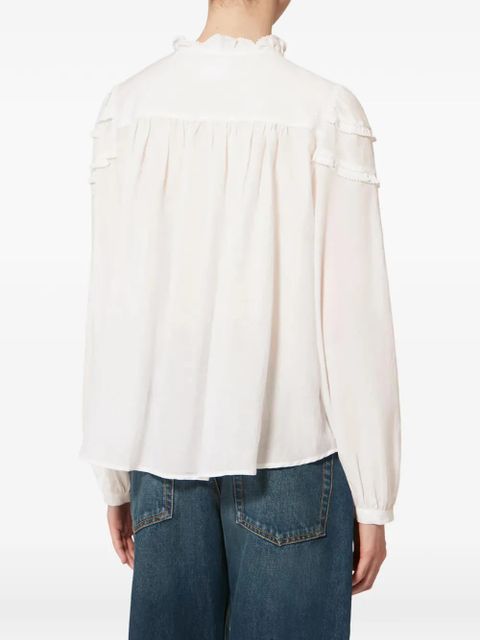 ISABEL MARANT ruffled long-sleeve shirt - White