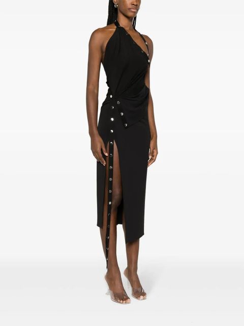 The Attico one-shoulder asymmetric midi dress - Black - zdjęcie produktu nr 2