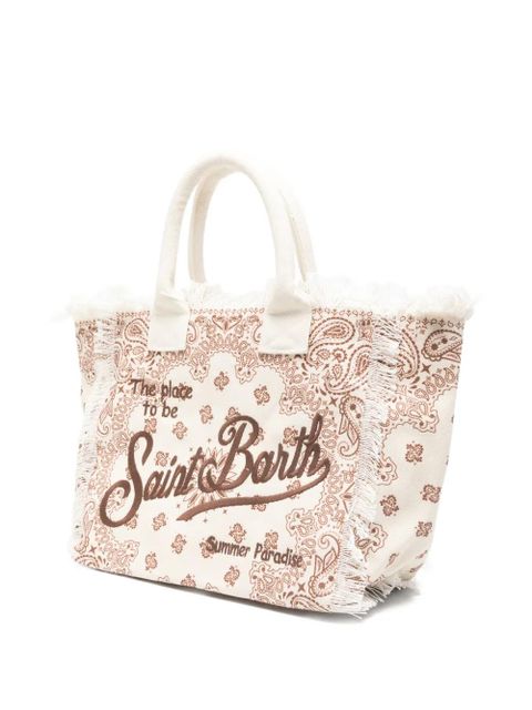 MC2 Saint Barth Vanity paisley-print frayed tote bag - Neutrals - zdjęcie produktu nr 2