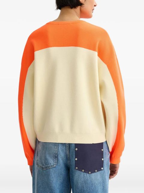 Essentiel Antwerp two-tone ribbed-cuff sweatshirt - Neutrals