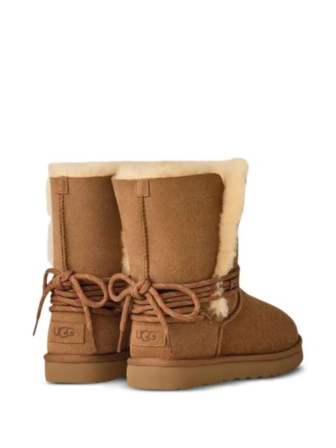 UGG logo-detail shearling boots - Brown