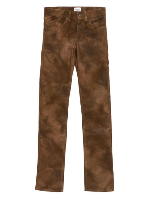 MARANT ÉTOILE Kelsie leather-effect trousers - Brown - zdjęcie produktu nr 1