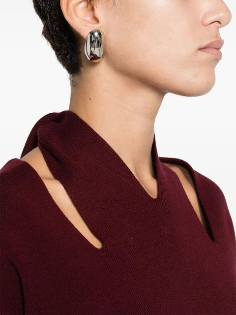 Yuzefi ribbed-trim sweater - Red