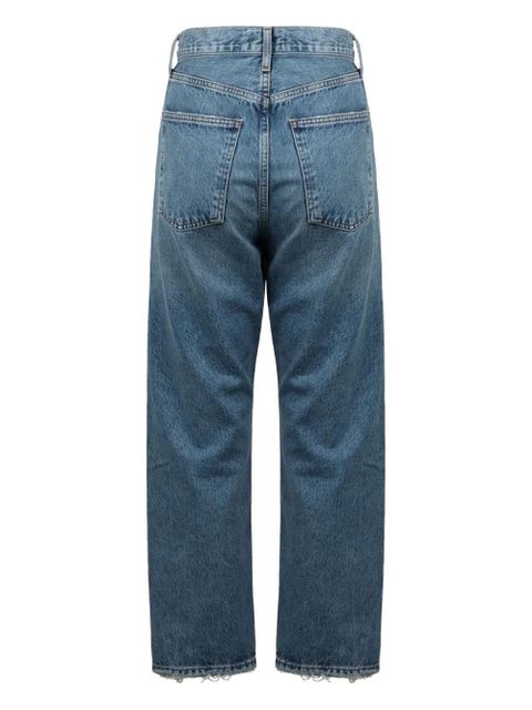 AGOLDE frayed-hem five-pocket jeans - Blue - zdjęcie produktu nr 2