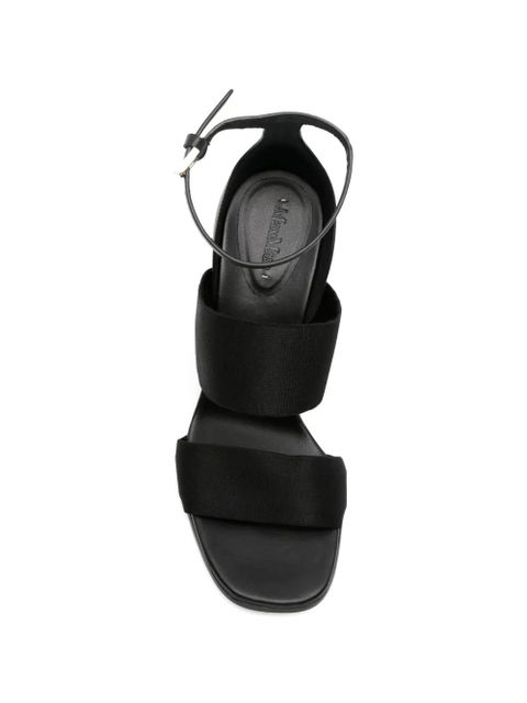 Max Mara Masode buckle-fastening block-heel sandals - Black