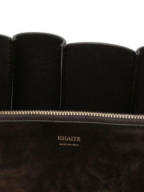 KHAITE Zoe patchwork suede tote bag - Brown