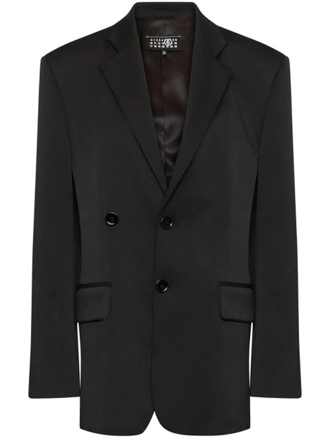 MM6 Maison Margiela notched-lapel blazer - Black - zdjęcie produktu nr 1