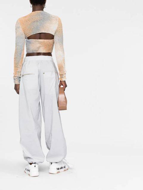 Off-White Double tie-dye cut-out top - Blue