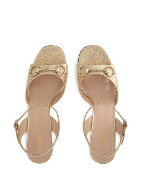 Gucci 75mm Horsebit sandals - Neutrals