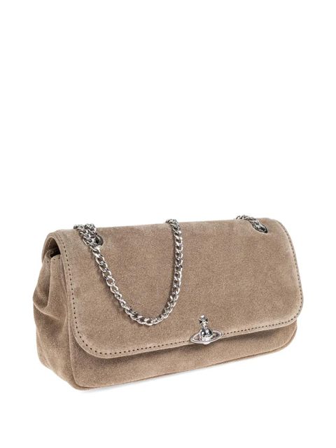 Vivienne Westwood Chain suede shoulder bag - Neutrals